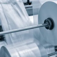 Flexible packaging film in production